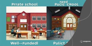 Funding gap concerns between public and private schools