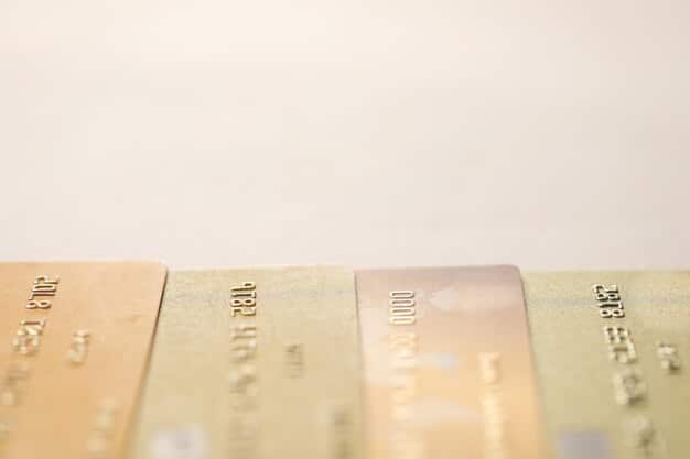 Close Up of Mexican pesos, and Credit Card in Neutral Background, with an abstract background.