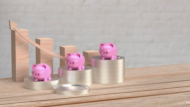 An image showing a graph with a steady upward trend, with coins and a piggy bank in the background, visually representing the growth of retirement funds managed by Afores.