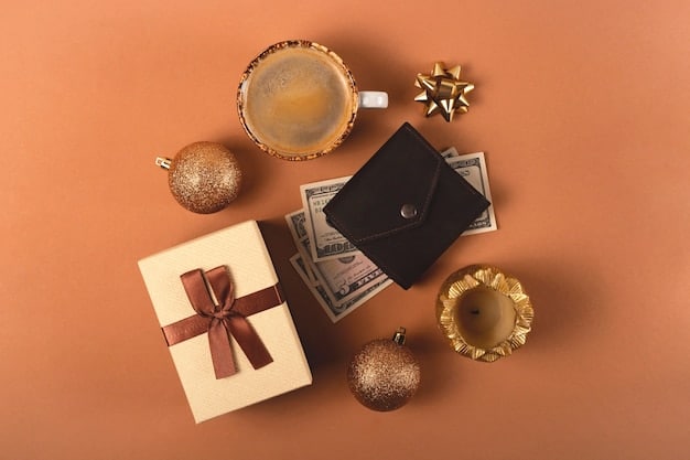 A high-angle shot of various Mexican coins and banknotes arranged around a miniature graduation cap, symbolizing financial education and achievement. The background features blurred textbooks and a calculator, reinforcing the theme of learning and financial planning in Mexico.