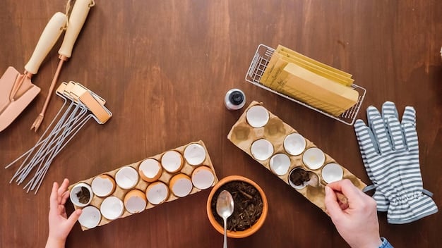 A well-organized workstation showing all the materials required to make beeswax candles: blocks of beeswax, glass jars of various sizes, spools of wicking, essential oil bottles, a thermometer, a double boiler setup, a stirring spoon, and a digital scale. The setup is clean and brightly lit, emphasizing the simplicity of the process.